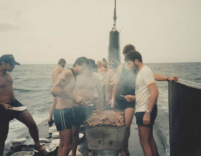 Barbecue On Top Of A Submarine