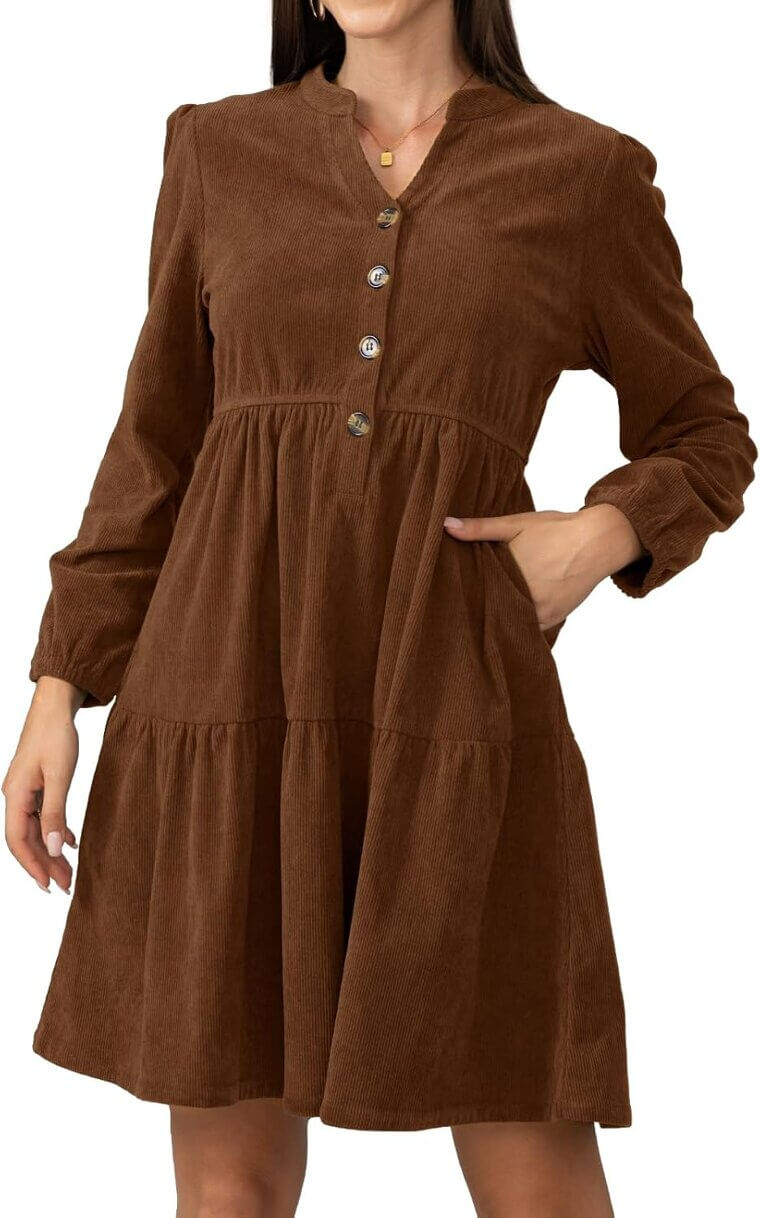 Jayscreate Corduroy Dress - Perfect for Fall and Winter - Don’t Miss the 5% Discount!