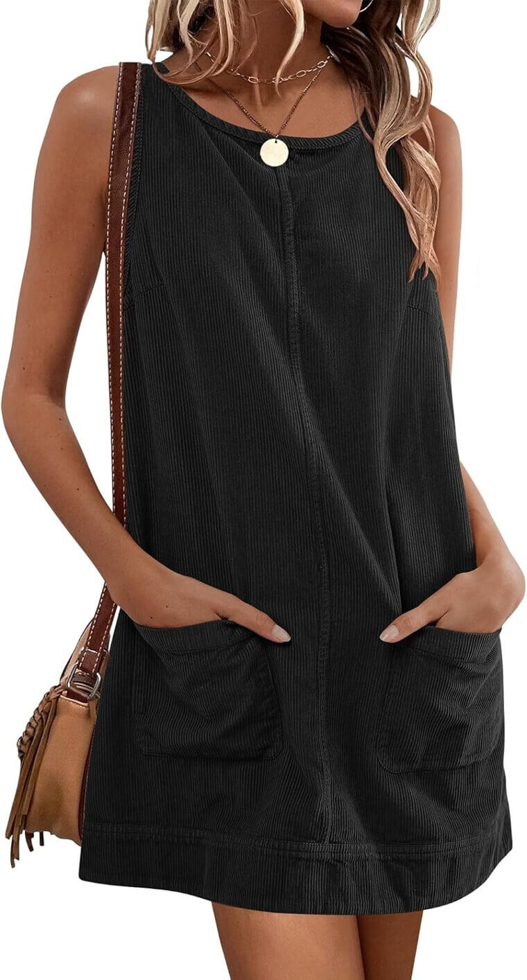 Caracilia Corduroy Dress - Stylish Fall Essential with Pockets - Don’t Miss the 29% Discount!