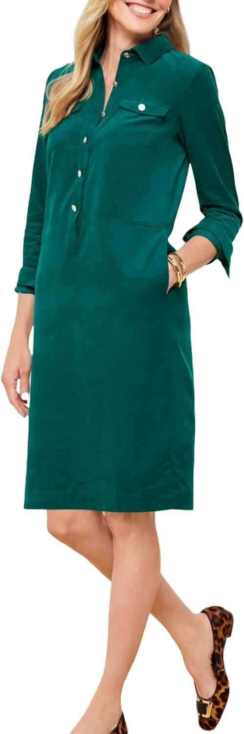 Corduroy Shift Dress - Perfect for Work & Weekend - Now 7% Off!