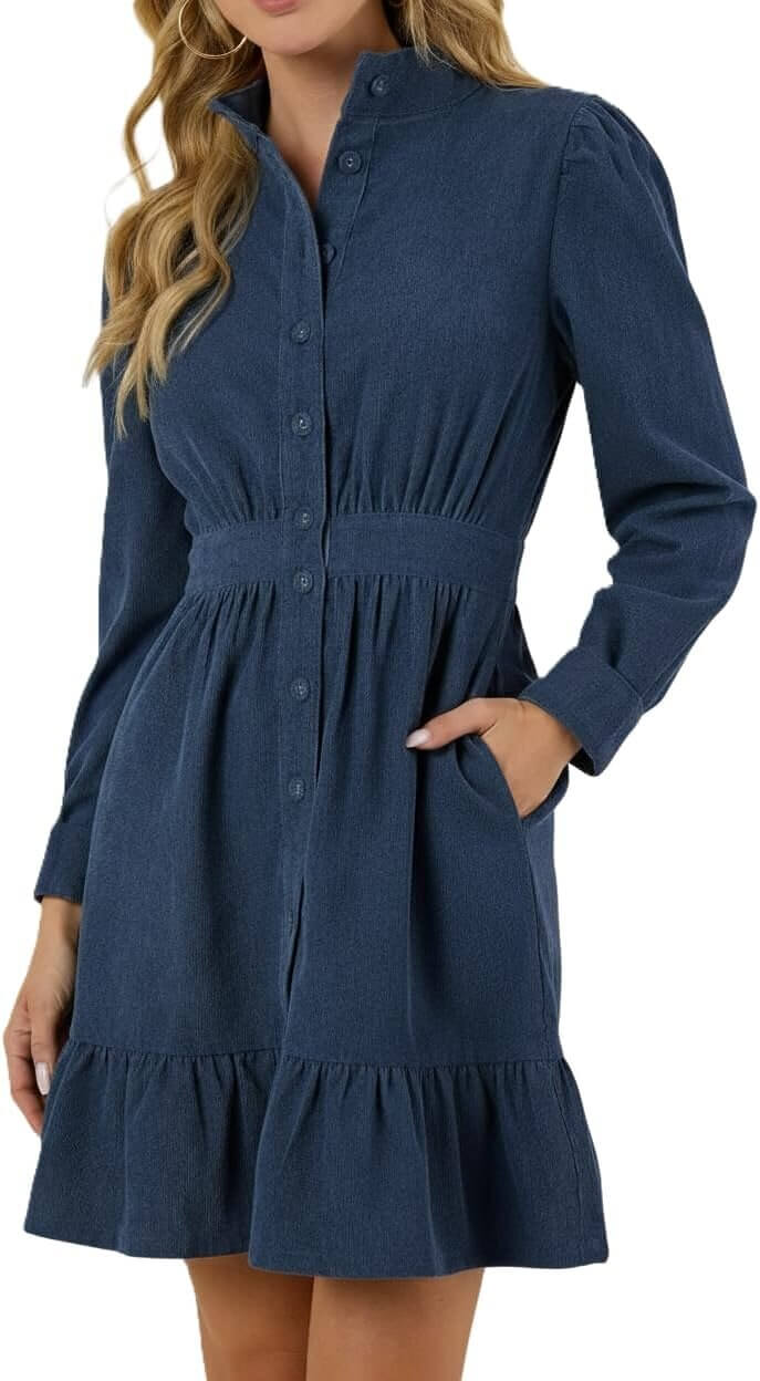 Kuraki Corduroy Dress - Stylish Comfort with Pockets - Don’t Miss the 10% Discount!