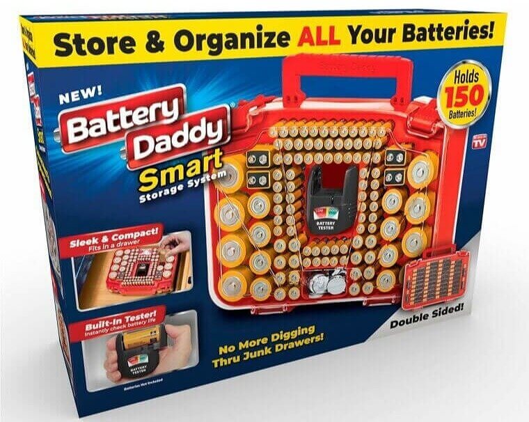 Organize & Protect with Battery Daddy - Stores 150 Batteries
