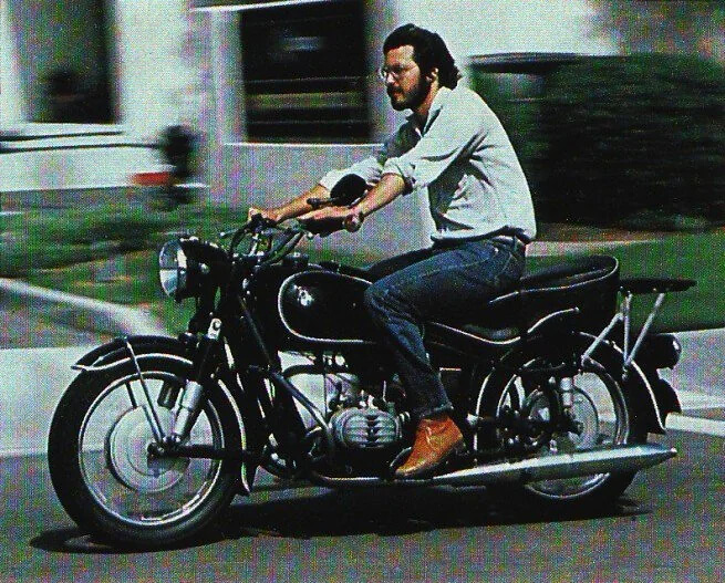 Steve Jobs Riding His Motorcycle
