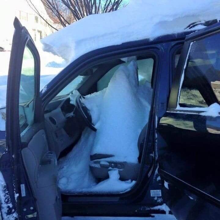 Starting The Morning With A Car Full Of Snow