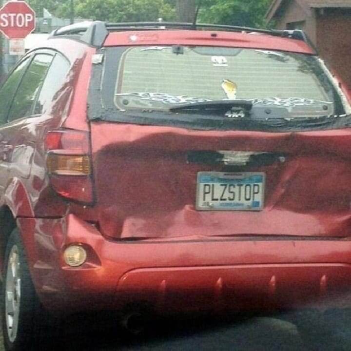 Did The License Plate Come Before The Accident, Or Is It A New Addition?