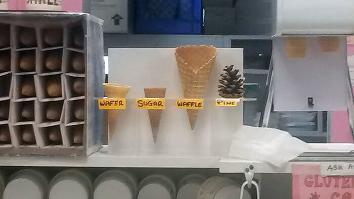 This Ice Cream Shop Has The Most Hilarious Cone Display