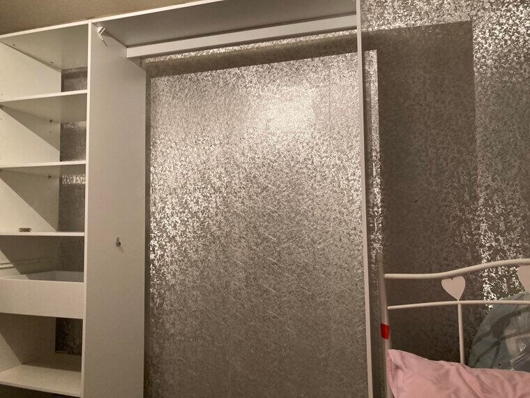 Patterned Wallpaper in Closets