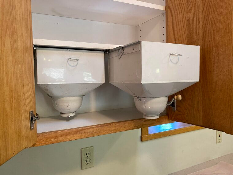 Integrated Under-Cabinet Flour Sifters