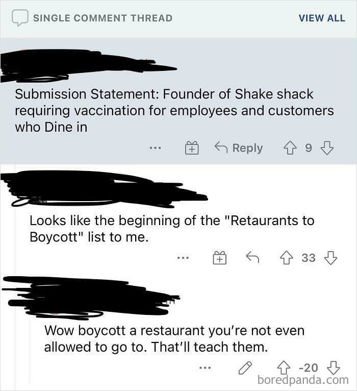 When Anti-Vaxxers Want To Boycott Restaurants They're Not Allowed Into