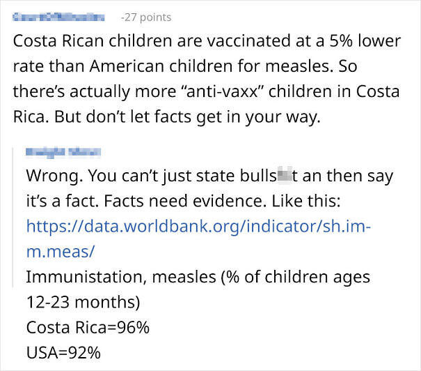 An Anti-Vaxer Who Didn't Do Their Home-Work