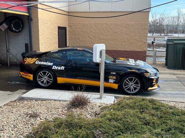 Fake Racing Stripes on Family Car