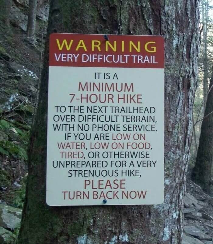 Hike At Your Own Risk