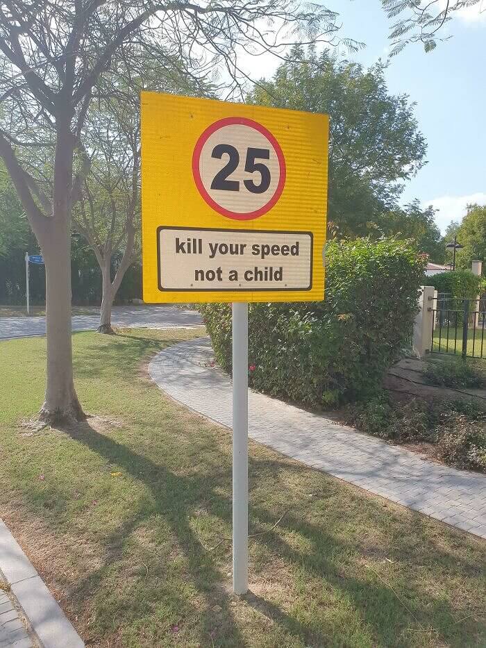 A Worrying Speeding Sign