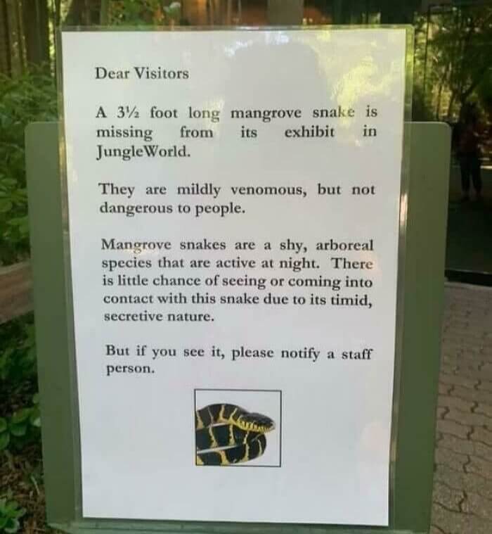 A Sign At Bronx Zoo