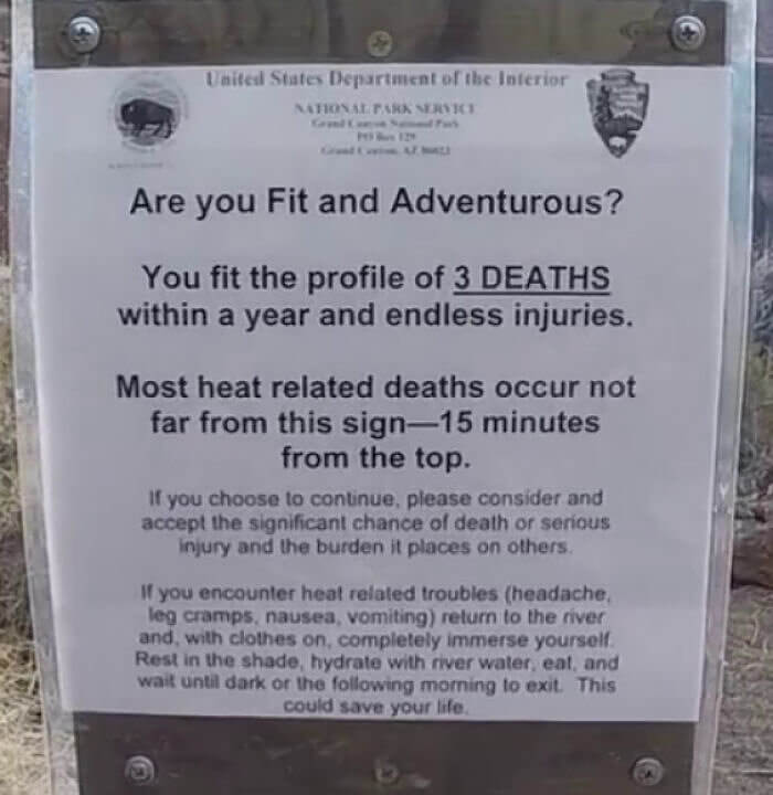 Sign At Lava Falls