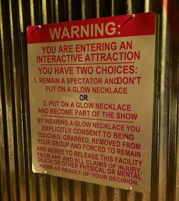 A Sign For An Interactive Attraction