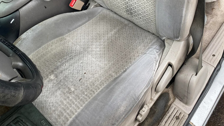 Burnt, Stained, or Threadbare Interior Fabrics