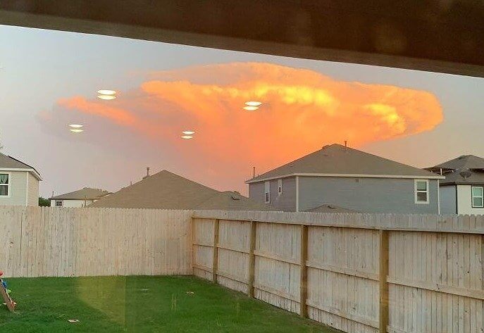 Una nube de tormenta de aspecto amenazador