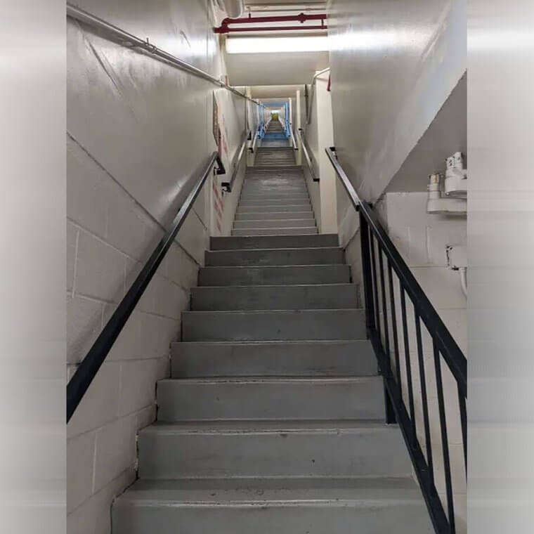 Una escalera sin contratiempos
