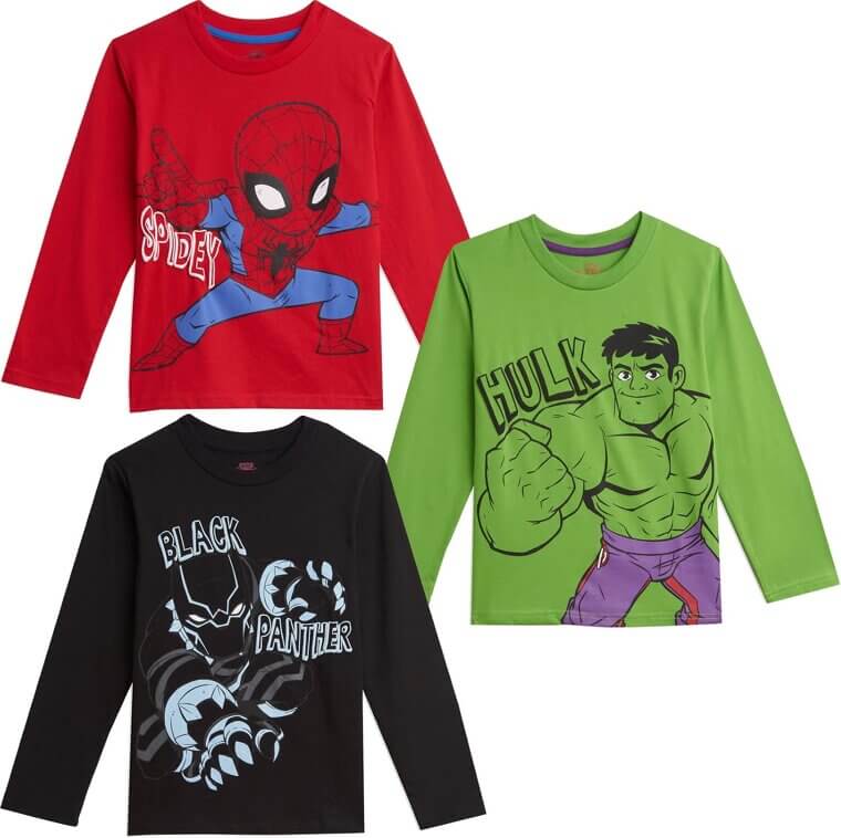 Stylish Avengers Long Sleeve Tees for Kids - Fun Superhero Designs 