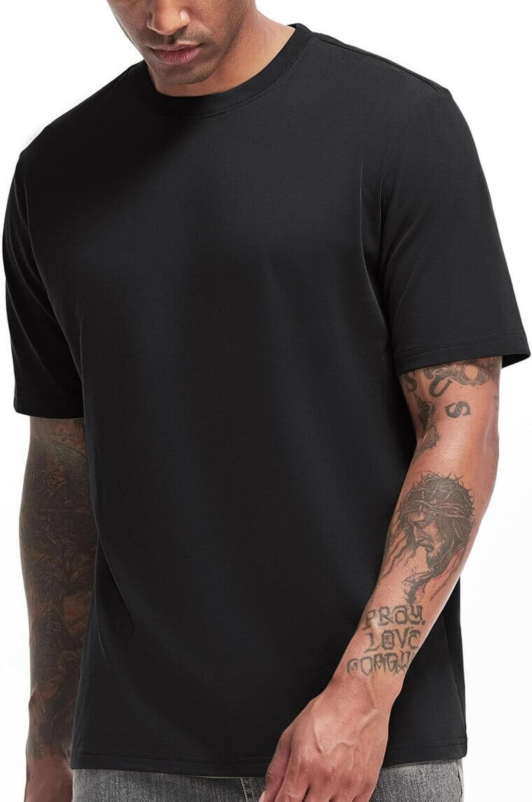 VEIISAR Men's Heavy Tee - Durable Comfort for Everyday Wear - Now 33% Off!