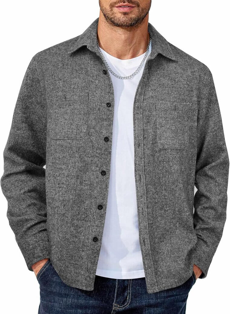 COOFANDY Flannel Shirt - Cozy Cotton Plaid for Effortless Style - Now 20% Off!