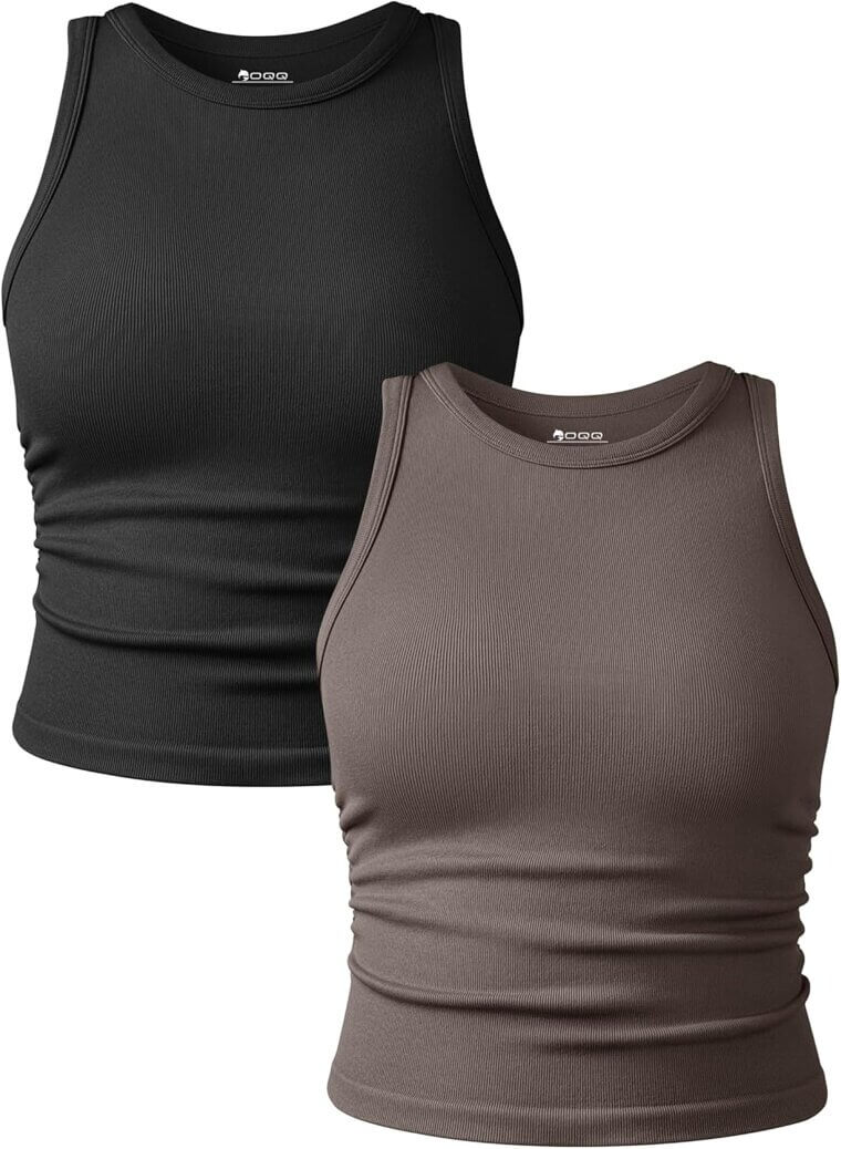 OQQ Yoga Crop Tops - Perfect Fit for Casual Comfort 