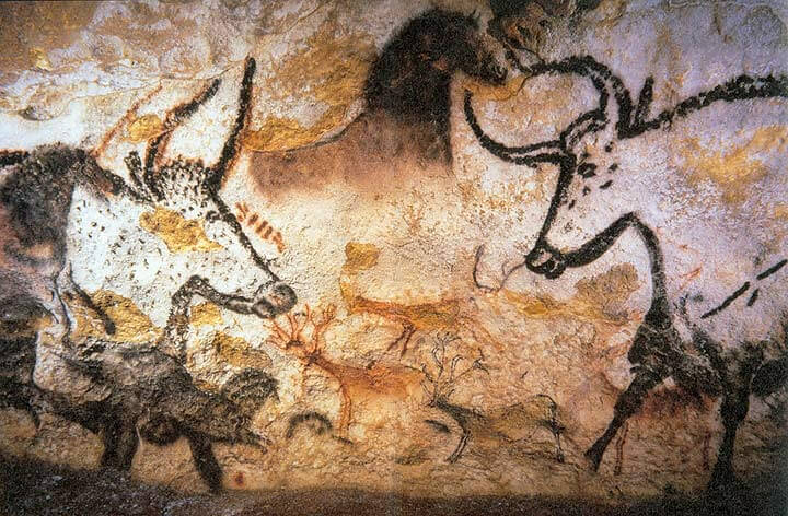 Lascaux painting via Wikimedia Commons