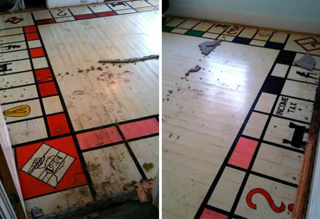 Life-Size Monopoly Hidden Under the Old Carpeting