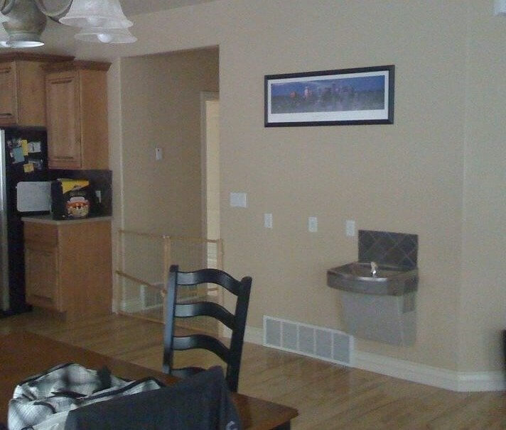 A Public School Water Fountain in the Living Room