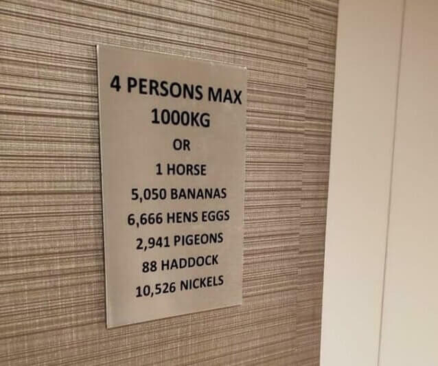 Not The Most Common Elevator Sign