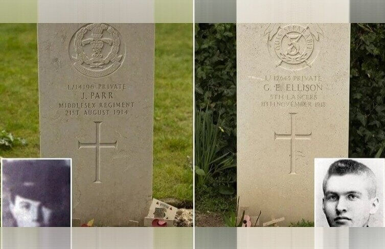 The First and Last British Soldiers Who Fell During WWI Were Accidentally Buried Across From Each Other