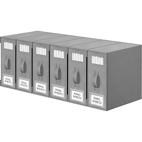 Organized Bed Sheet Storage Boxes that Declutter Your Linen Closet. Now 19% Off!