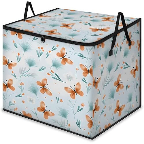 Charming Butterfly Storage Tote that Keeps Bedding Fresh. 
