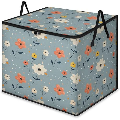 Spacious Floral Storage Bag that Protects Your Bedding Beautifully. 