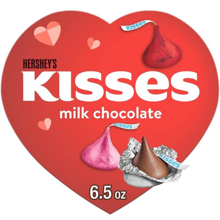 HERSHEY'S KISSES Valentine's Gift Box - Perfect Sweet Treat! 