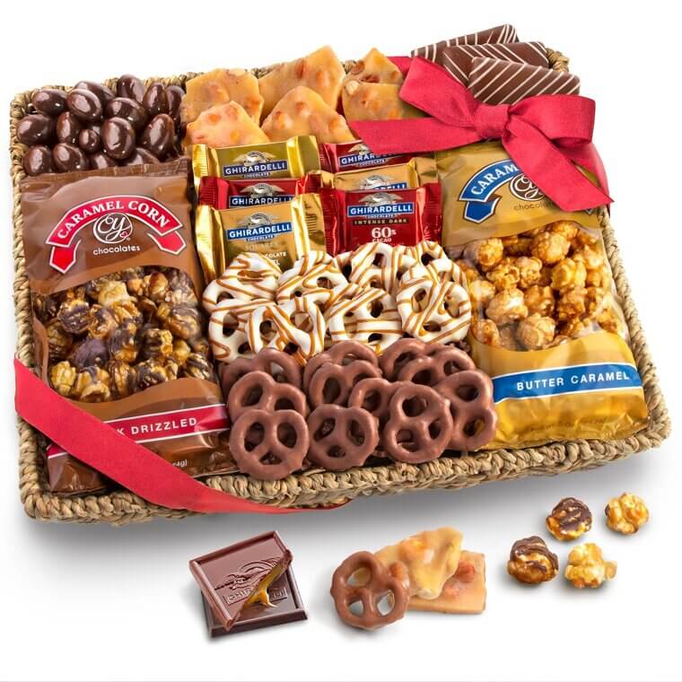 Chocolate Caramel Gift Basket - Sweet Treats for All! 