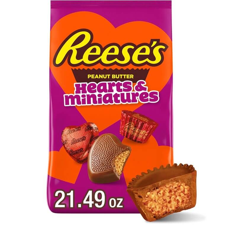 REESE'S Valentine's Assorted Shapes - Sweet Peanut Butter Treats 
