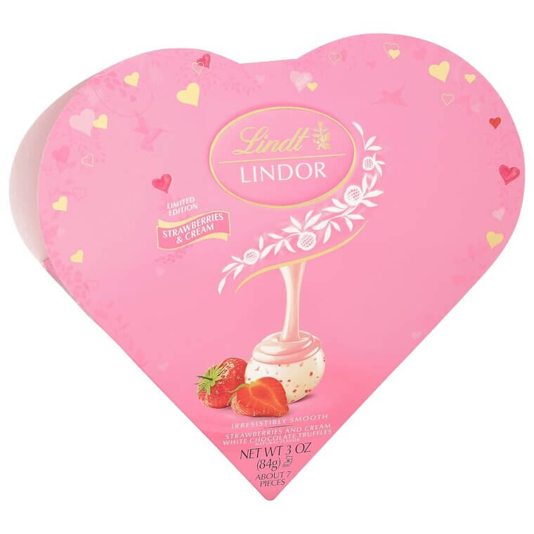 Lindt Strawberries & Cream Truffles - Sweet Gift for Valentine's Day 