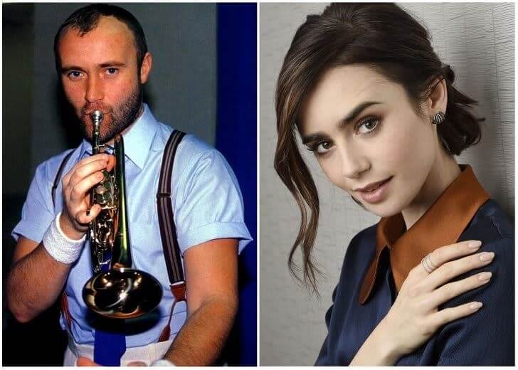 Phil Collins and Lily Collins – Late 20s