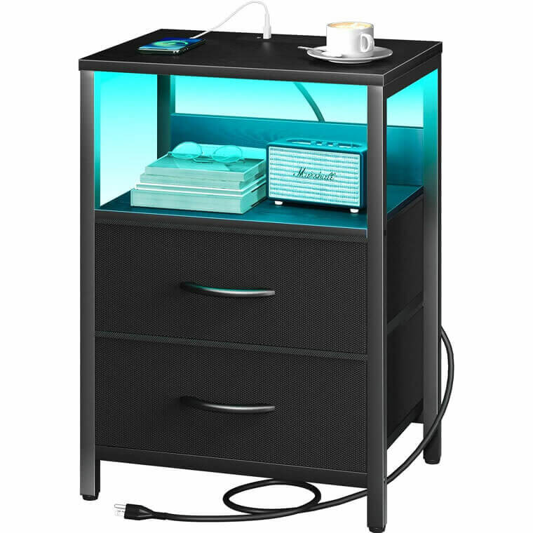 Stylish Yoobure Nightstand With Built-In Charging Station - New Offer: 21% Off!