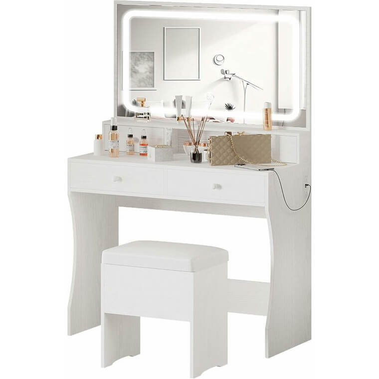 Elevate Your Makeup Routine with Vanity Desk - Sleek Design 11% Off!