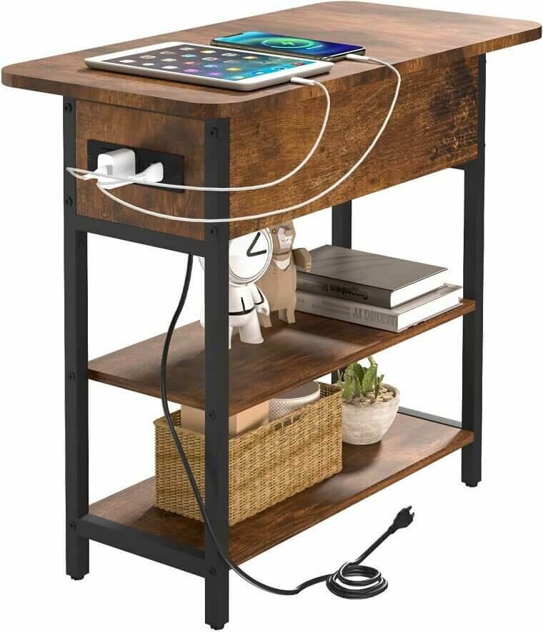Stylish Yoobure End Table With USB Ports & Storage - Now 17% Off!