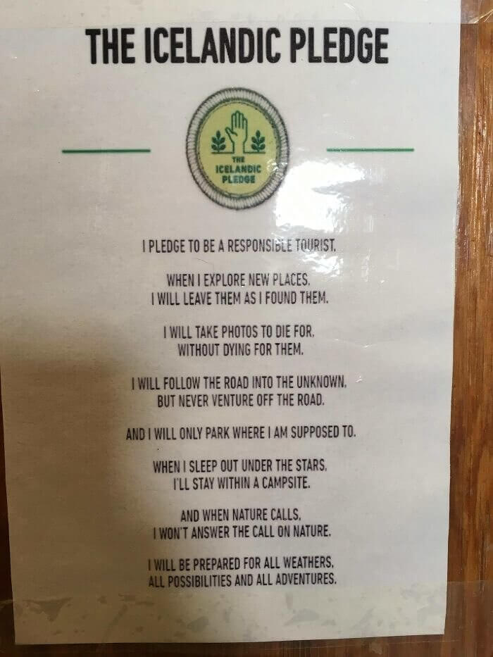 Iceland Has a Pledge for Tourists