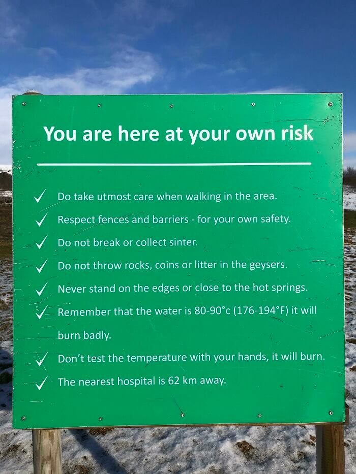 You Are Here at Your Own Risk