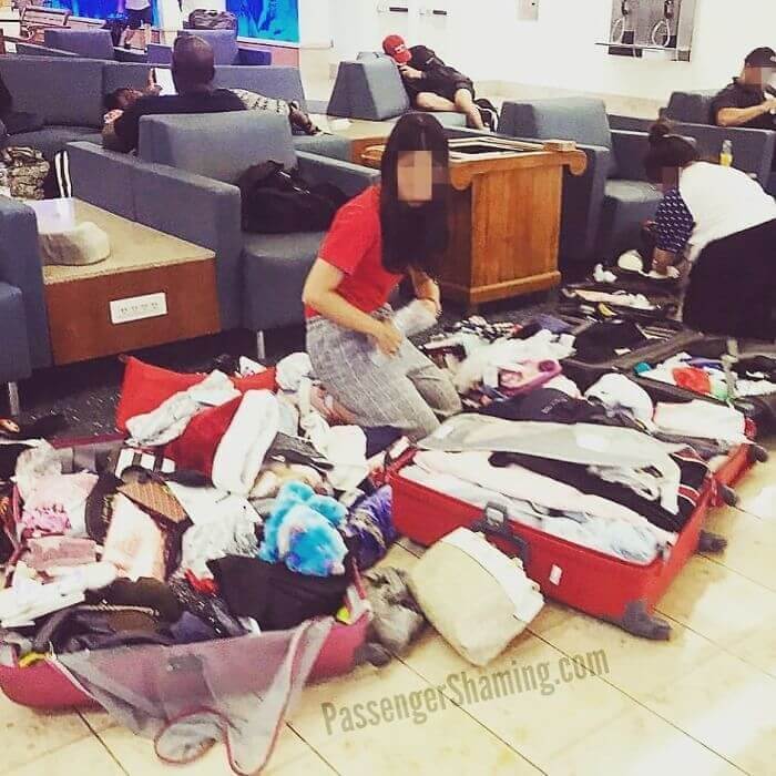 When You Decided To Pack At The Check-In Area