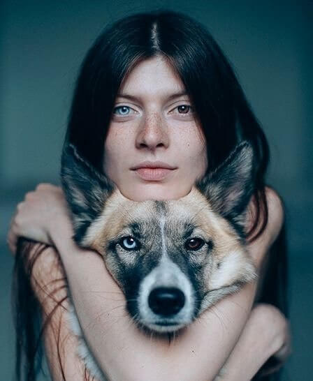 A Dog and Woman With Matching Genetic Conditions