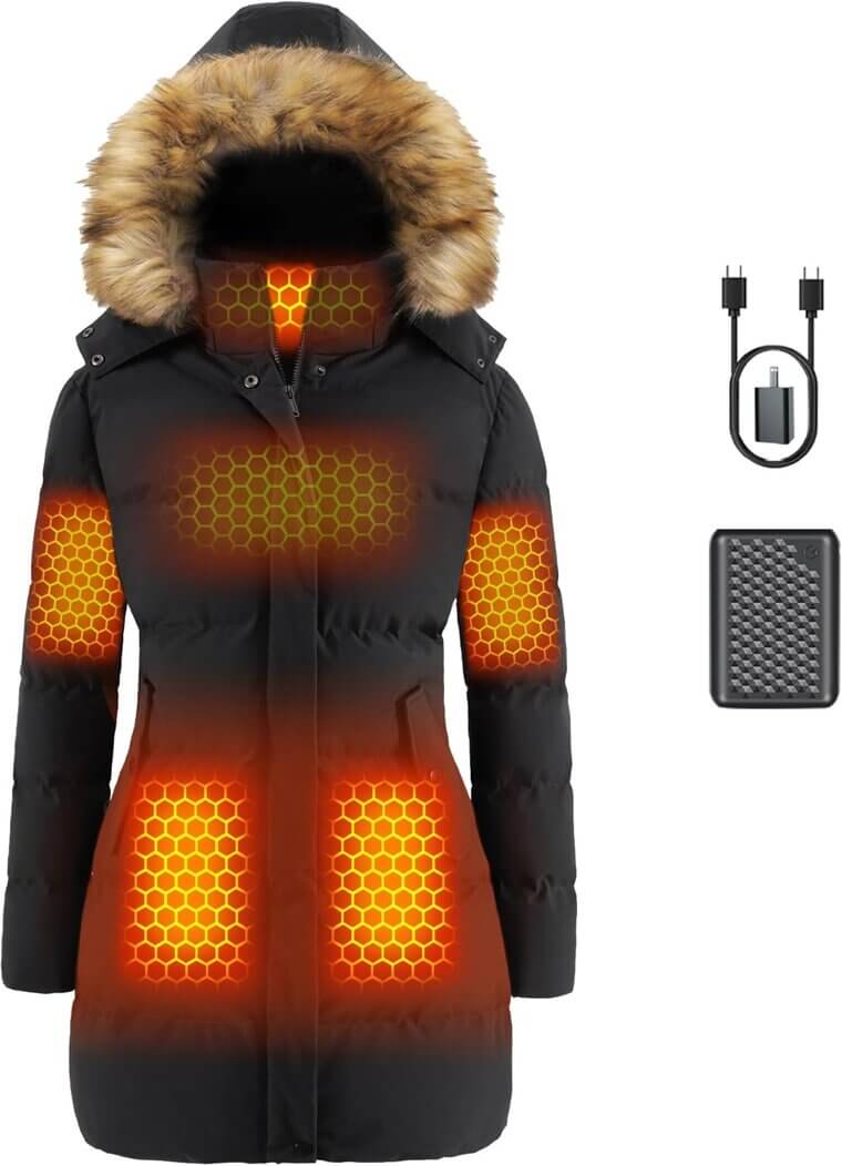 Graphene Heated Jacket - Stylish Warmth for Women - Now 28% Off!