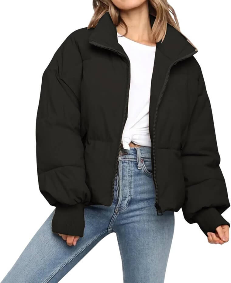 Women's Cropped Puffer - Stay Warm & Stylish This Winter - 28% Off!