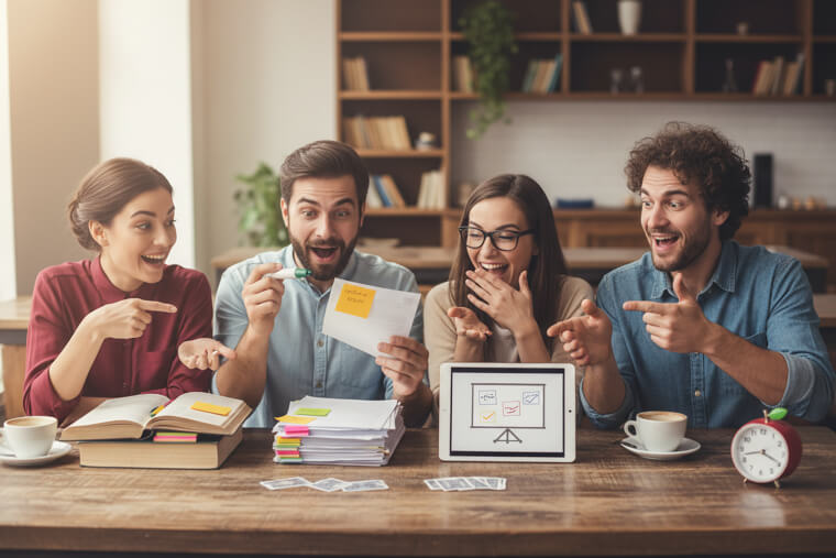 Four Friends Changing Careers to the Same Field Without Discussing It
